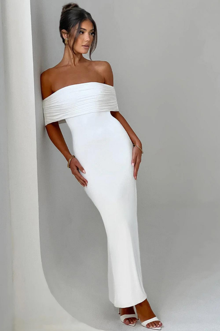 KARLA STRAPLESS MAXI DRESS - WHITE