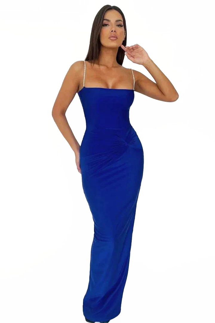 JOSEFINA SPARKLE MAXI DRESS - BLUE