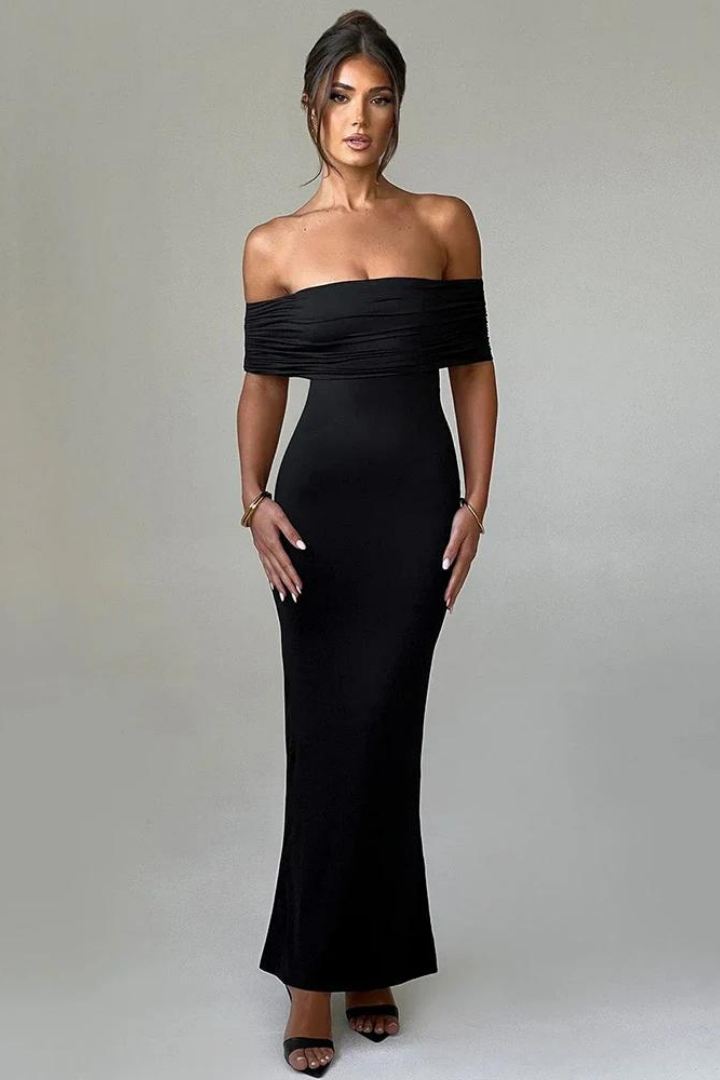 KARLA STRAPLESS MAXI DRESS - BLACK