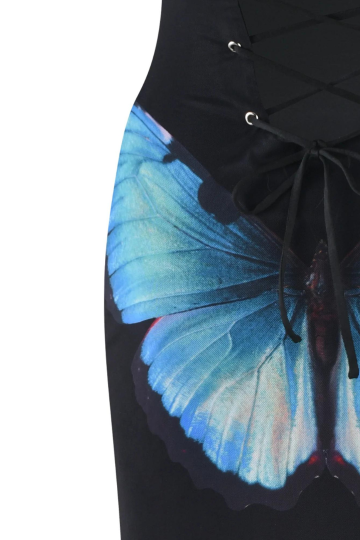 BELLA MAXI LACE DRESS - BLACK