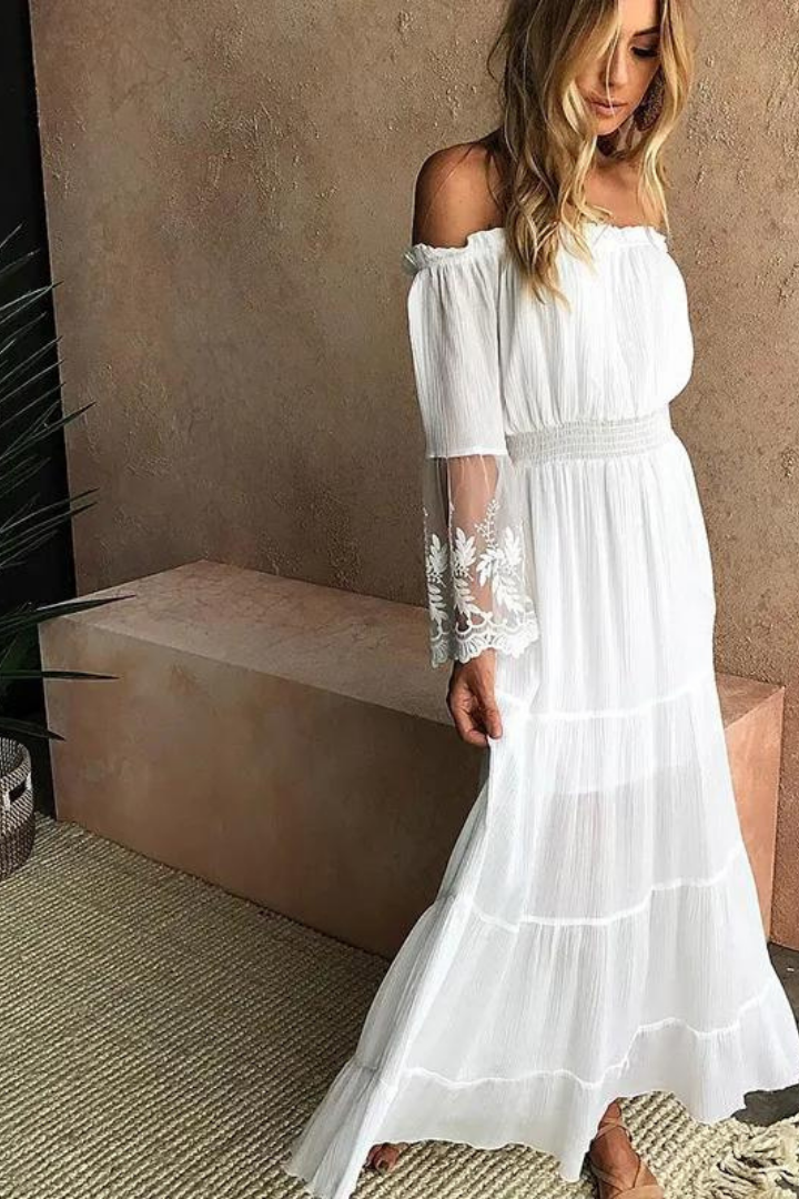 LILIANU MAXI DRESS - WHITE