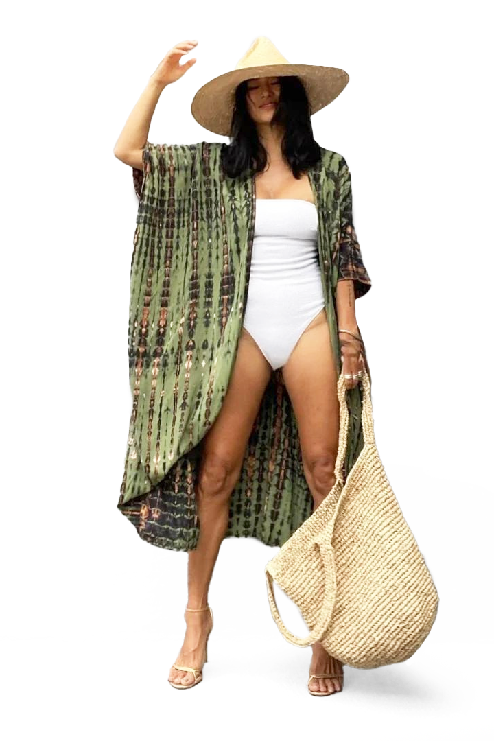 ESTHER BOHO MAXI DRESS - ARMY GREEN