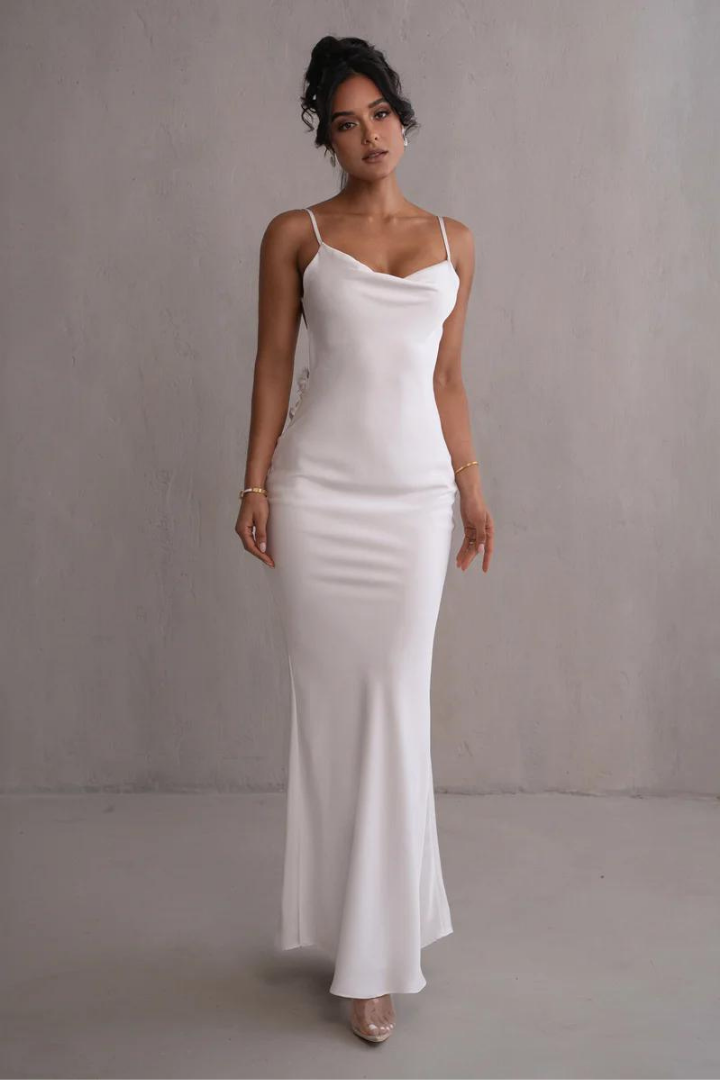 RUBY MAXI LONG DRESS - WHITE