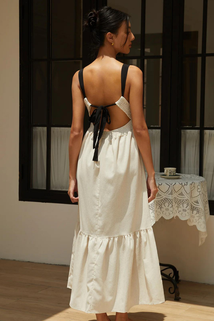 ROSALINE MAXI DRESS - BEIGE