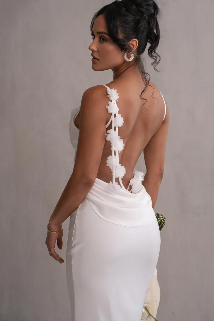 RUBY MAXI LONG DRESS - WHITE