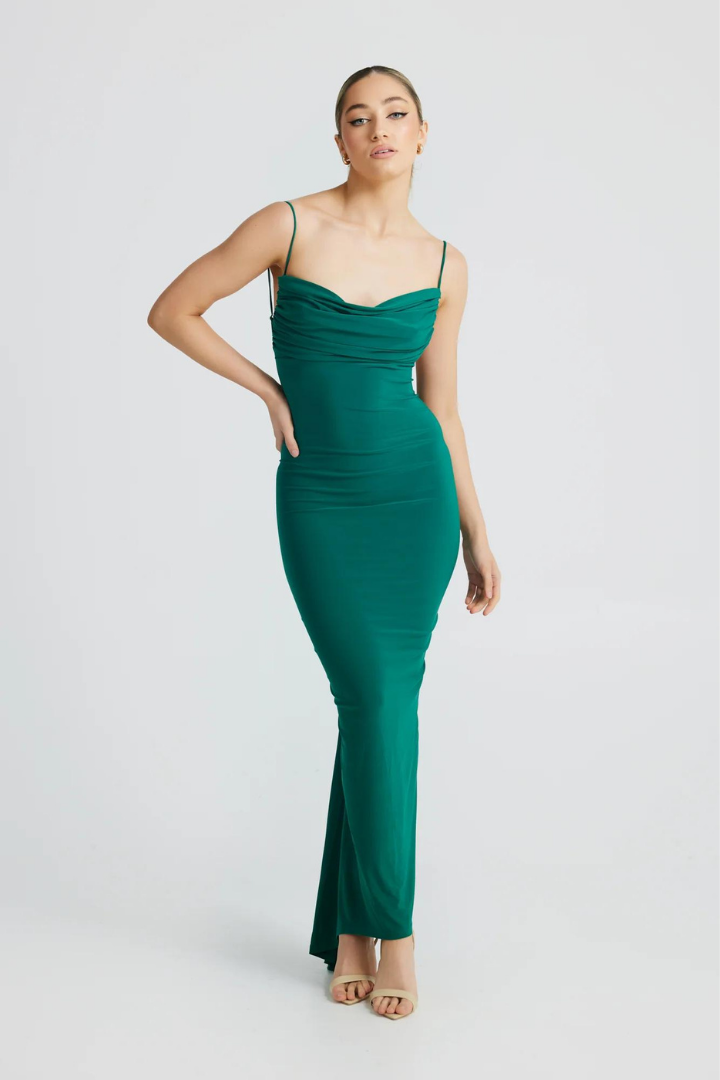 VERA SLEEVELESS MAXI DRESS - GREEN