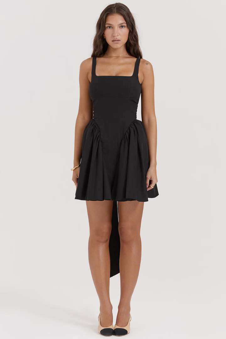 ARIELLA SLEEVELESS MINI DRESS - BLACK