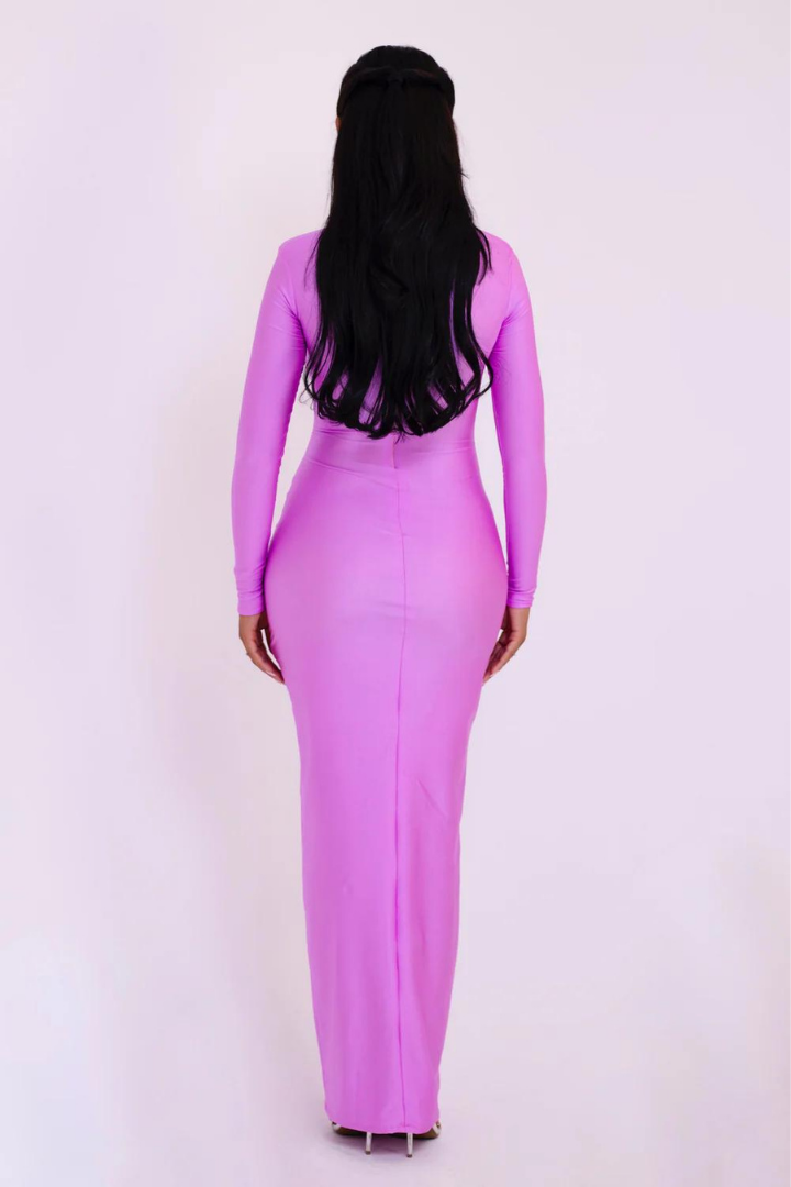 EMERSYN LONG SLEEVE MAXI DRESS - PINK