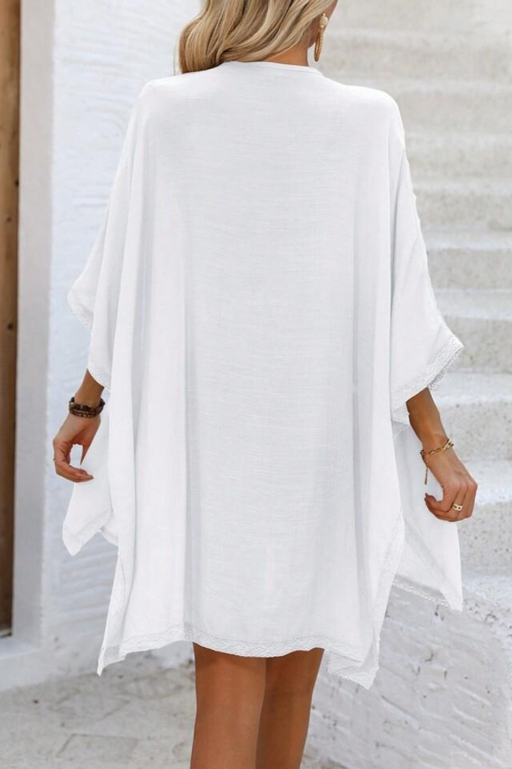 GWYNETHE MINI LACE DRESS - WHITE