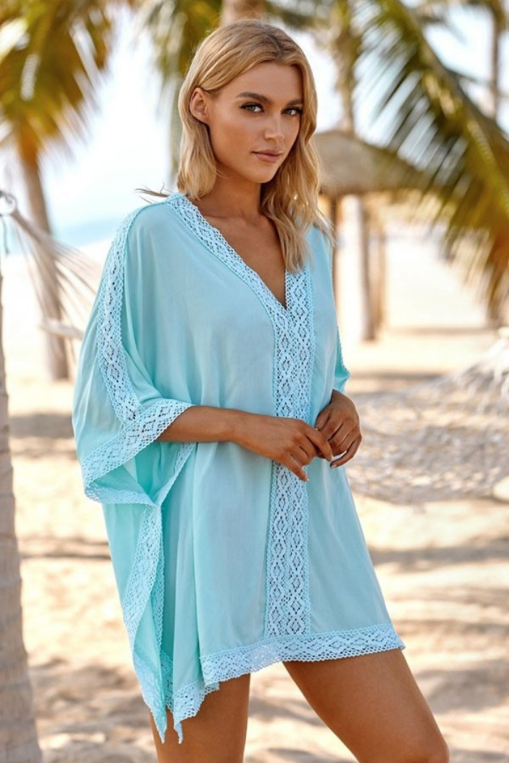 GWYNETHE MINI LACE DRESS - SKY BLUE