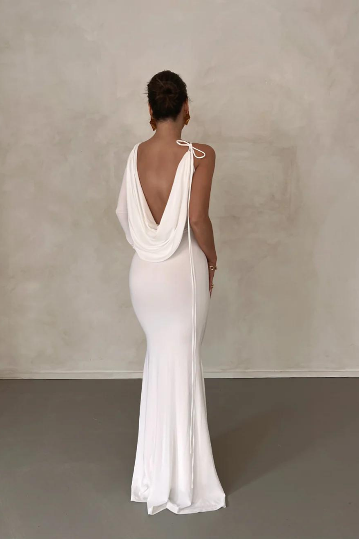 REVERSIBLE EMILIA GOWN - WHITE