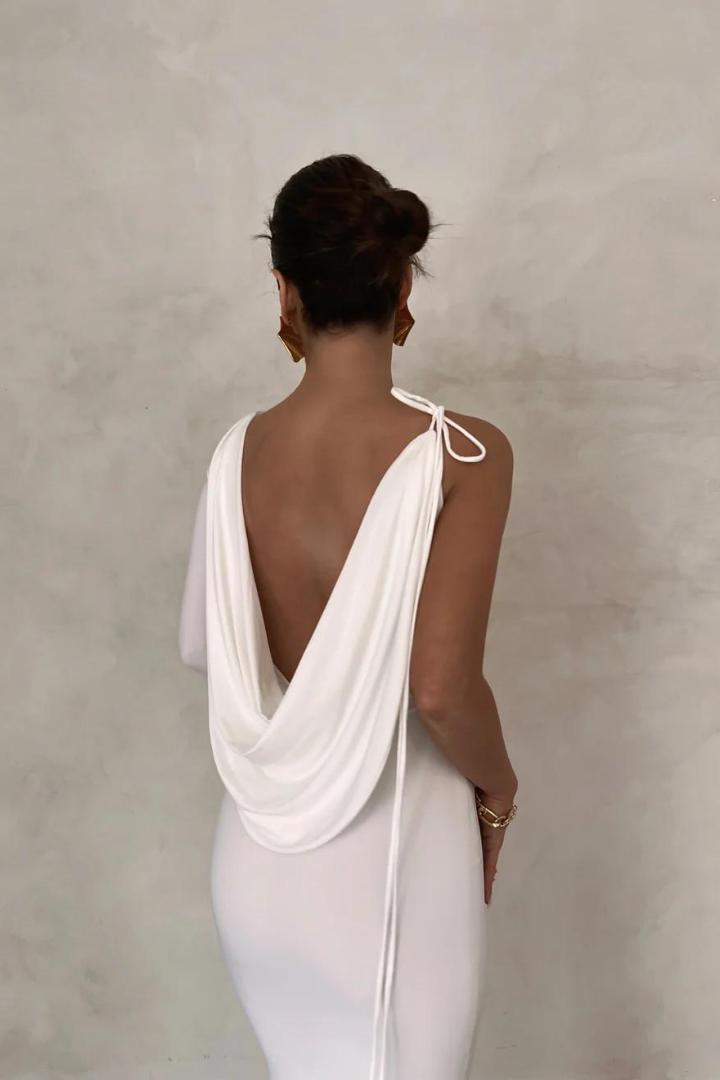 REVERSIBLE EMILIA GOWN - WHITE