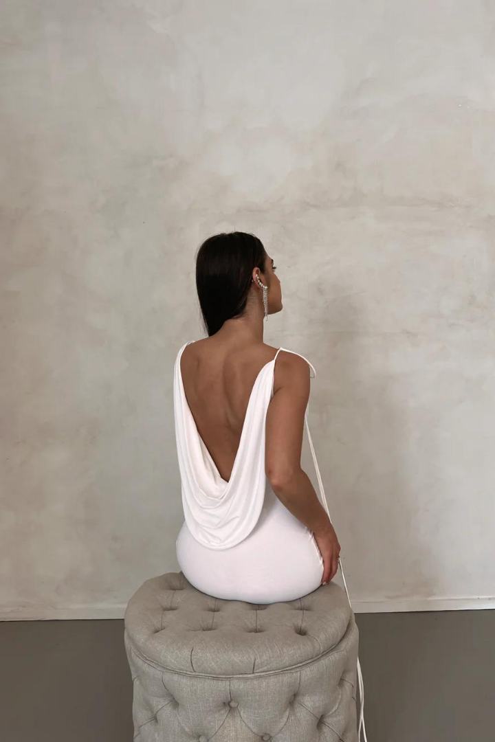 REVERSIBLE EMILIA GOWN - WHITE