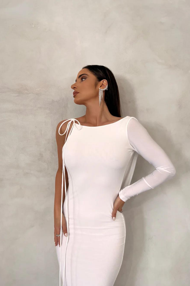 REVERSIBLE EMILIA GOWN - WHITE