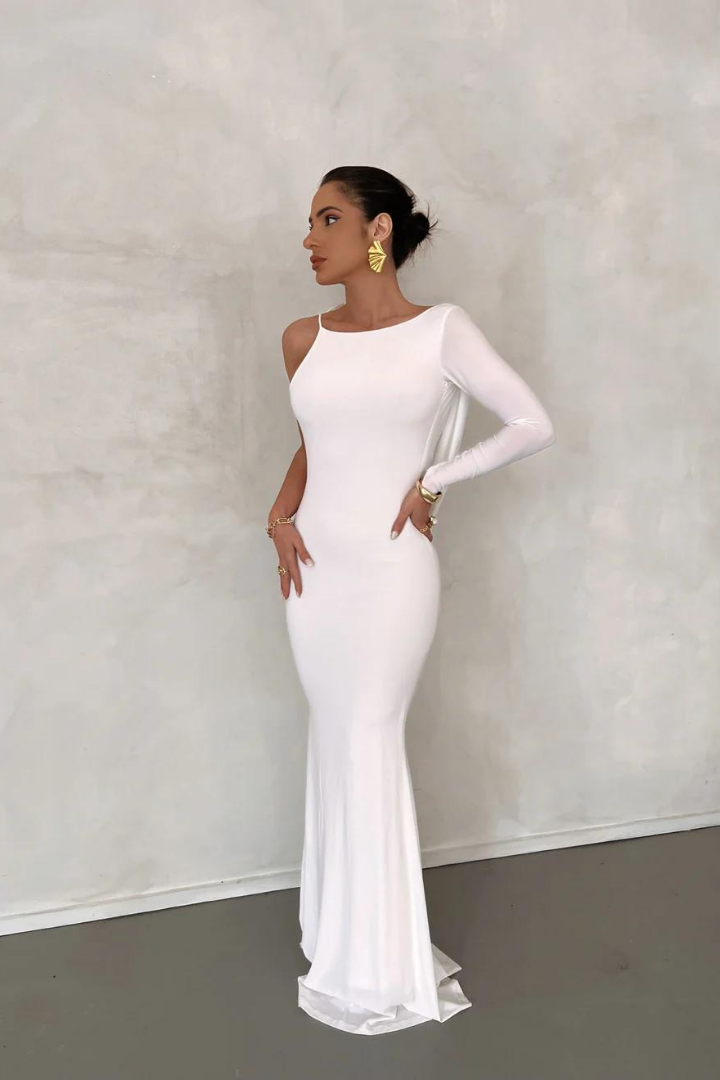 REVERSIBLE EMILIA GOWN - WHITE