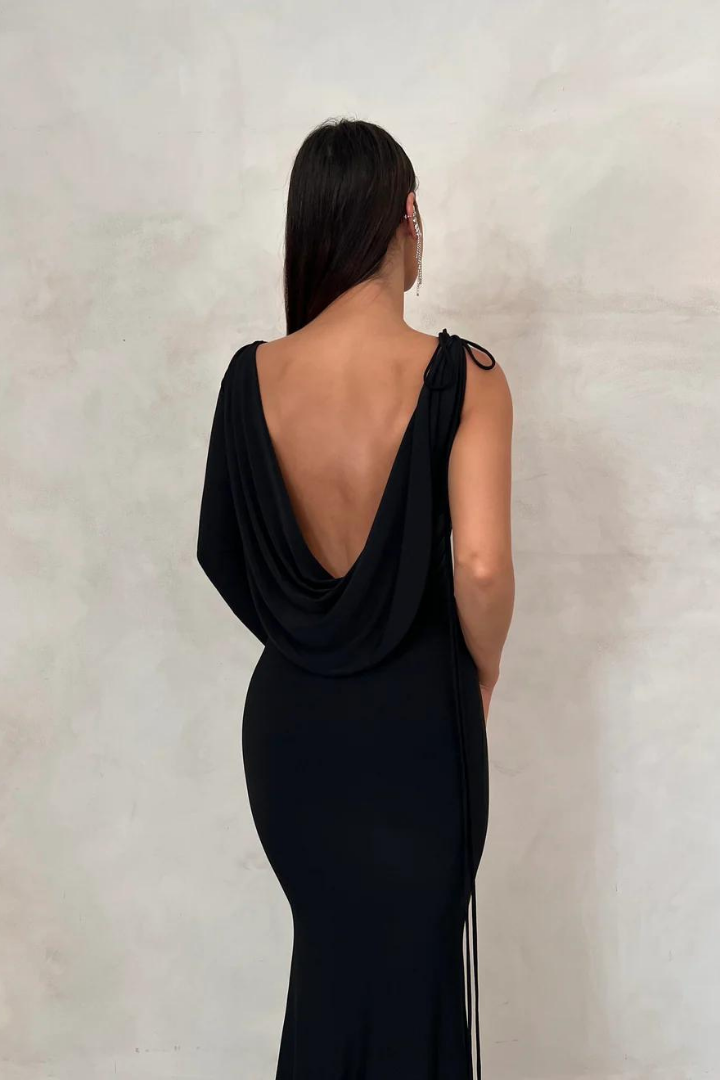 REVERSIBLE EMILIA GOWN - BLACK