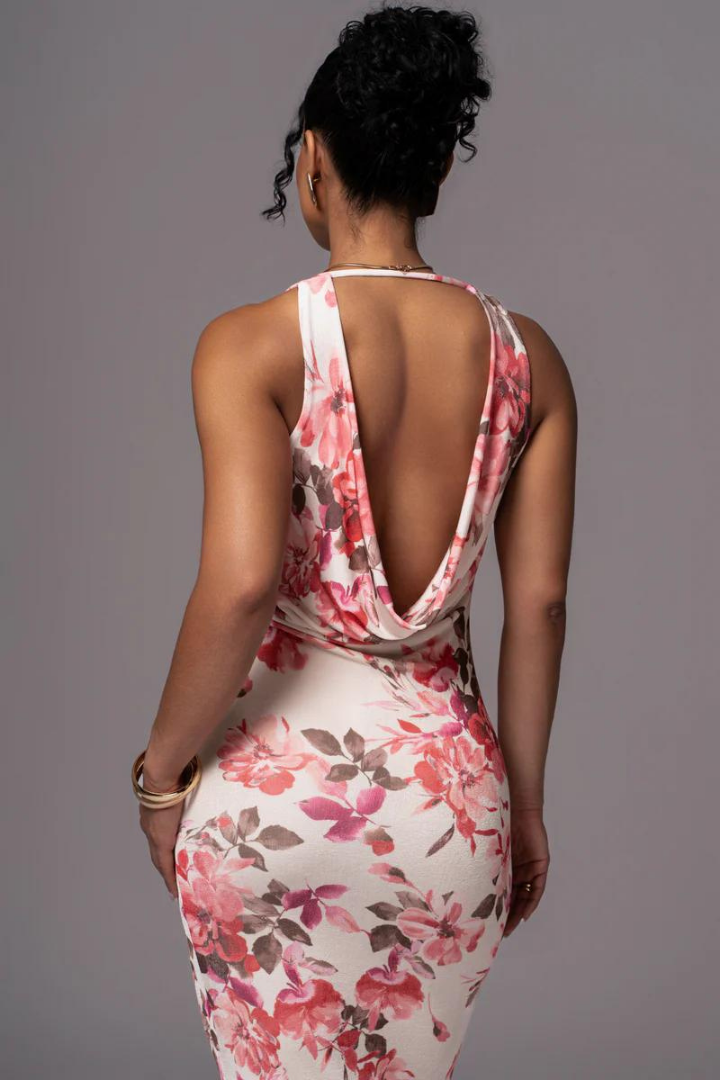NORA SLEEVELESS MAXI DRESS - PINK FLORAL * change the supplier *