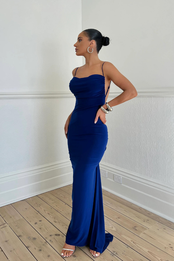 VERA SLEEVELESS MAXI DRESS - BLUE