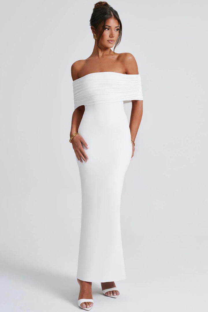 KARLA STRAPLESS MAXI DRESS - WHITE