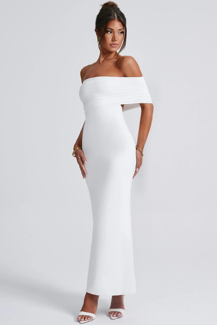 KARLA STRAPLESS MAXI DRESS - WHITE