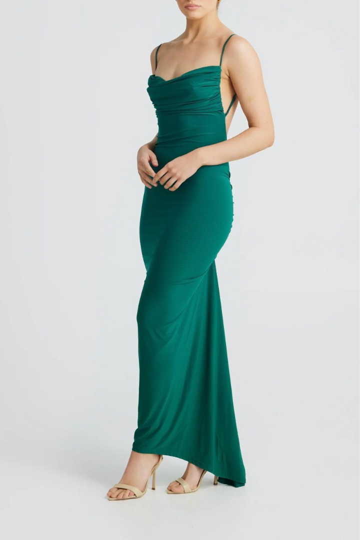 VERA SLEEVELESS MAXI DRESS - GREEN