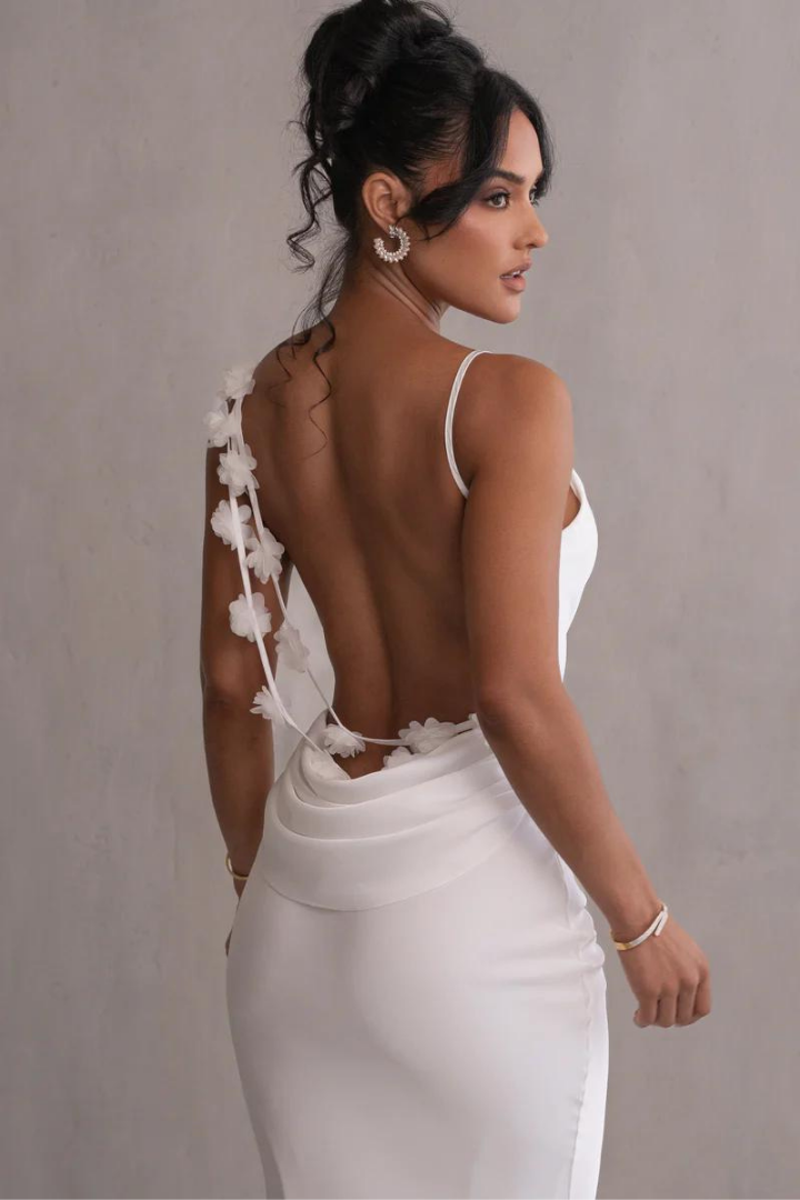 RUBY MAXI LONG DRESS - WHITE