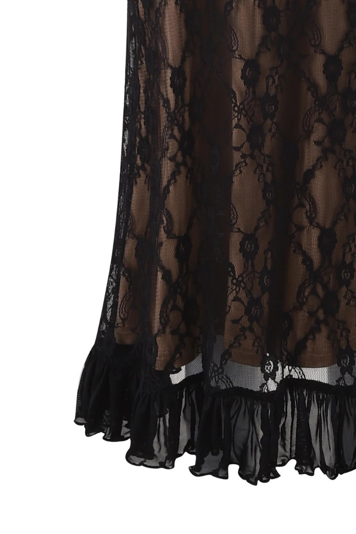 MALIHA LACE MAXI DRESS - BLACK