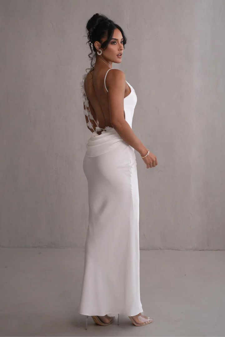 RUBY MAXI LONG DRESS - WHITE