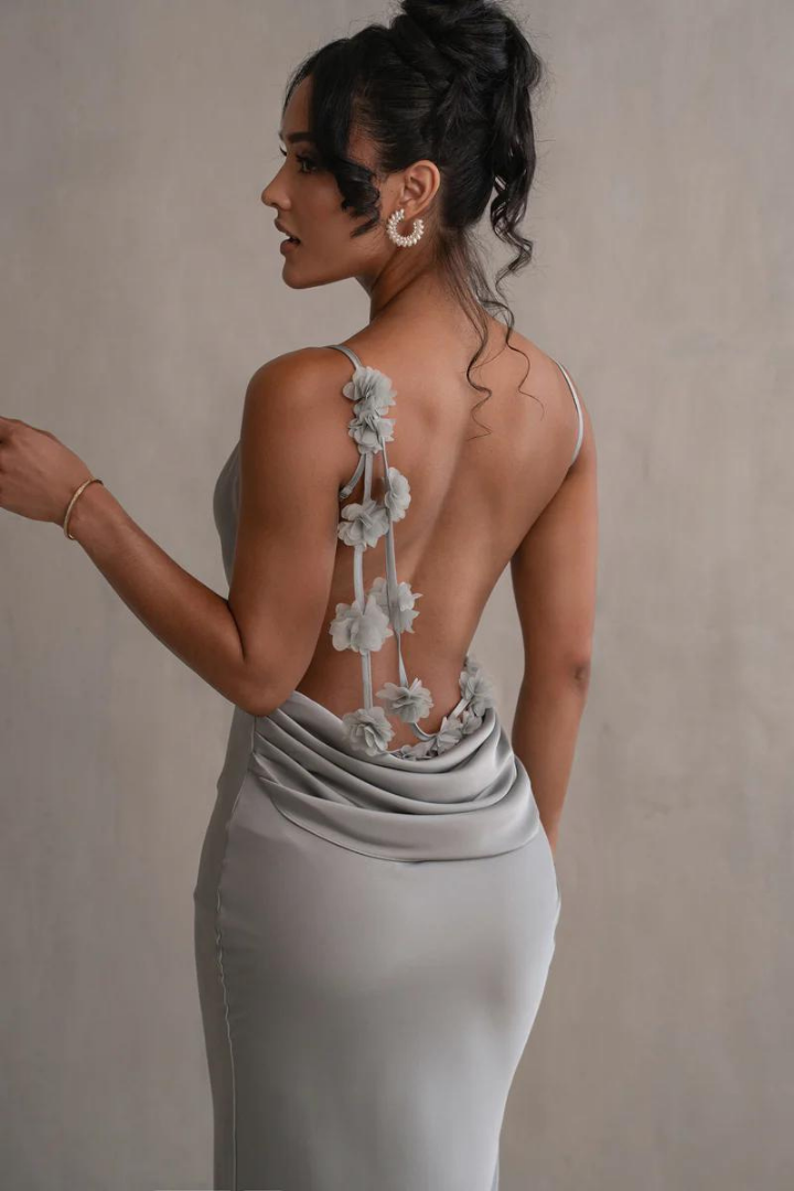 RUBY MAXI LONG DRESS - LIGHT GREEN