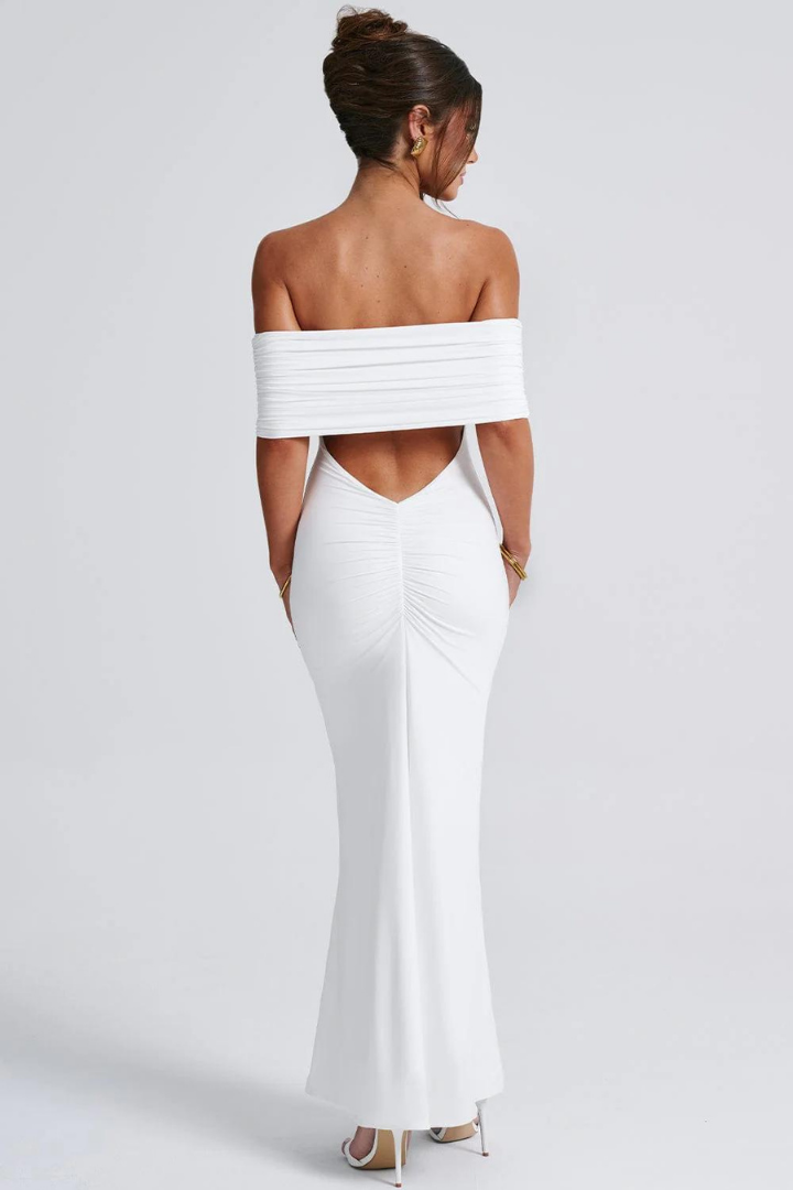 KARLA STRAPLESS MAXI DRESS - WHITE