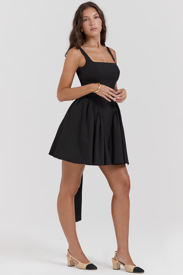 ARIELLA SLEEVELESS MINI DRESS - BLACK