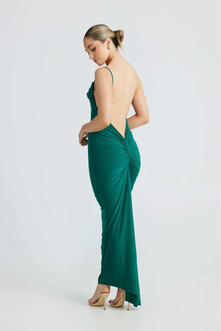 VERA SLEEVELESS MAXI DRESS - GREEN