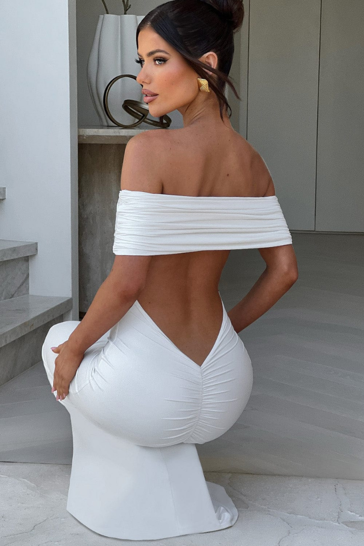 KARLA STRAPLESS MAXI DRESS - WHITE