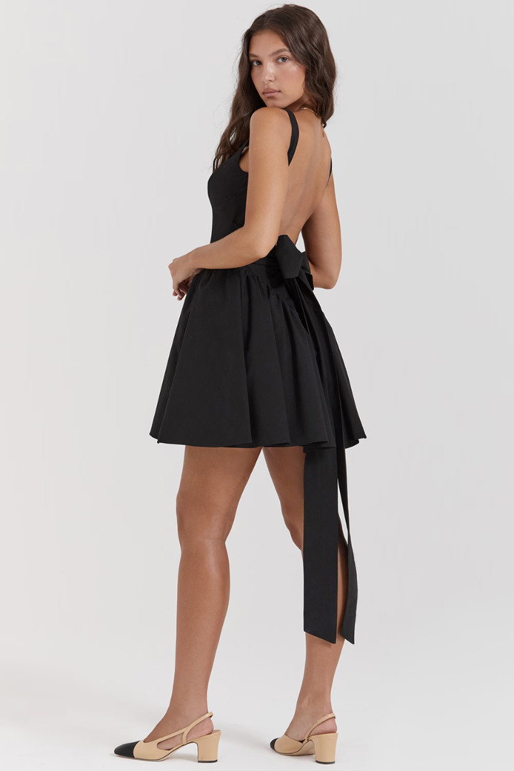ARIELLA SLEEVELESS MINI DRESS - BLACK