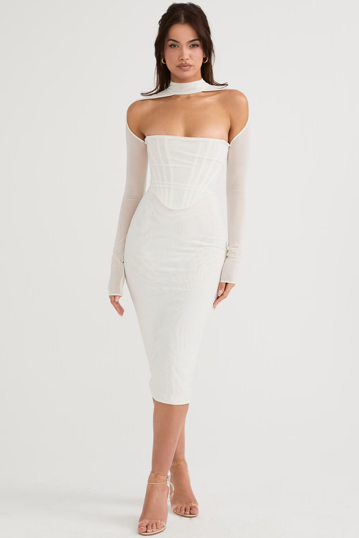 VALERIA LONG SLEEVE DRESS - Black - M