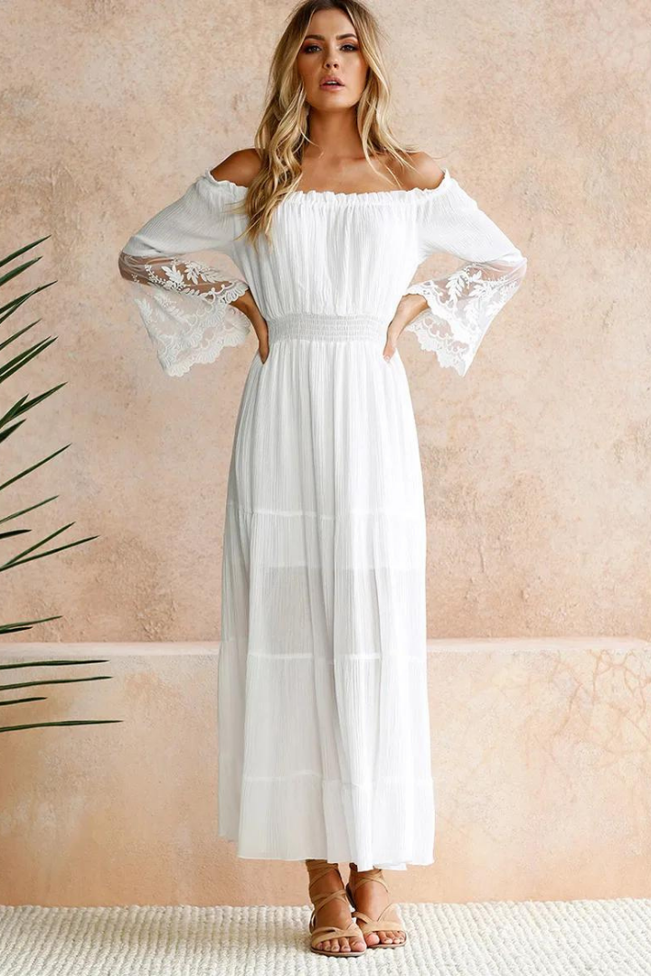 LILIANU MAXI DRESS - WHITE