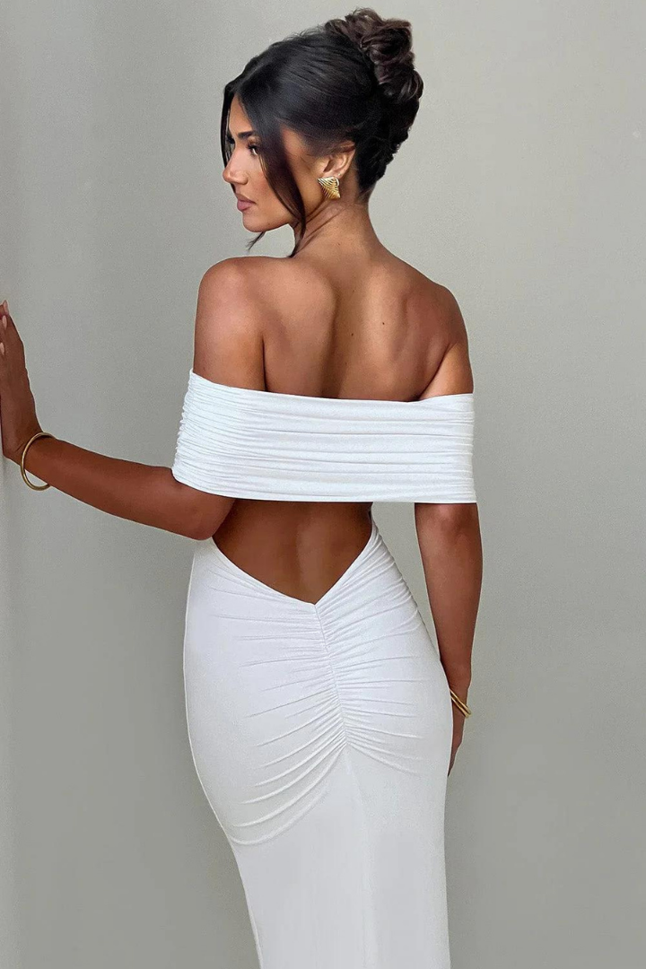 KARLA STRAPLESS MAXI DRESS - WHITE