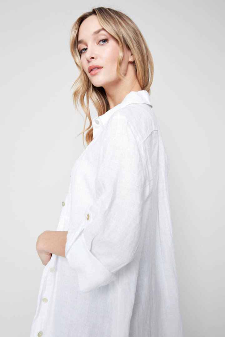 MARITZA LONG SLEEVE MAXI DRESS - WHITE