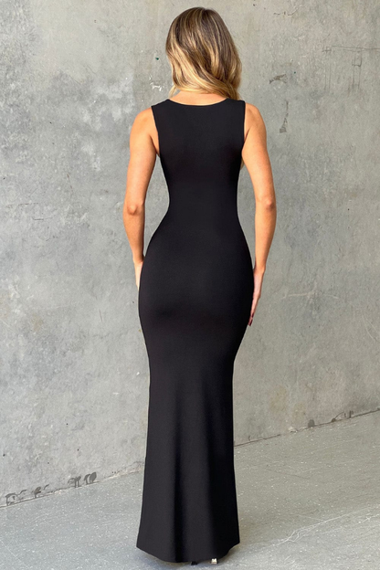 RIONA SLEEVELESS MAXI DRESS - BLACK