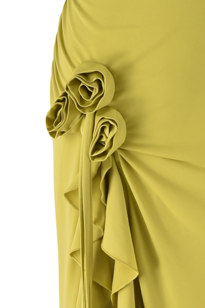 VERITY HALTER MAXI DRESS - Green - M