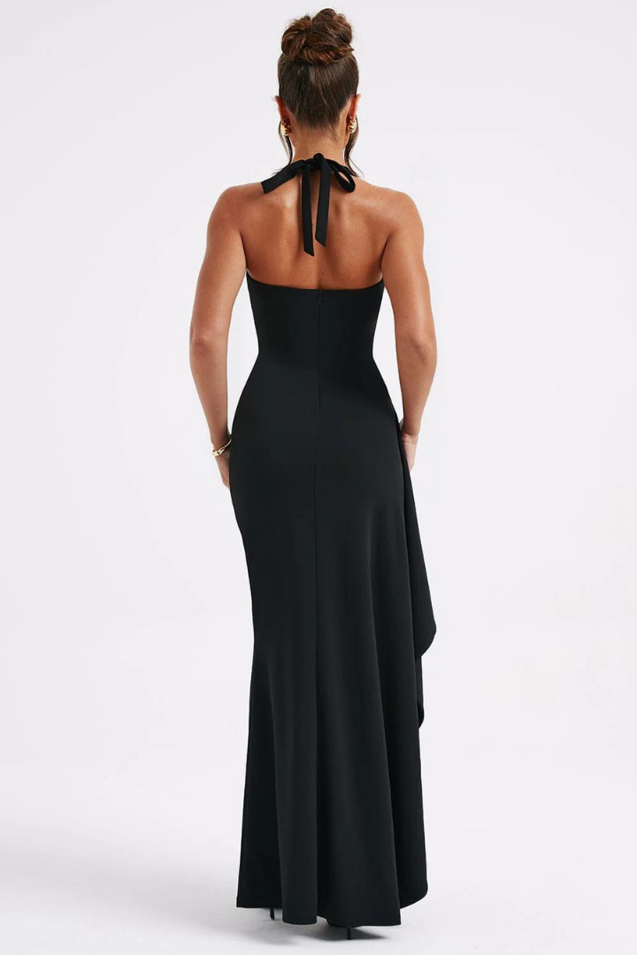 RUTH HALTER MAXI DRESS-BLACK - Black - S