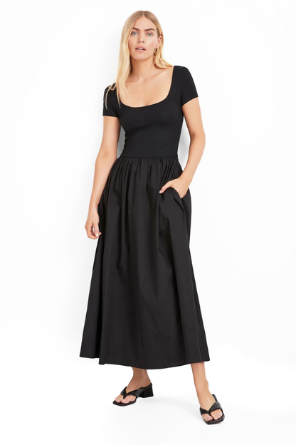 LEONARA MAXI DRESS - WHITE - white - L