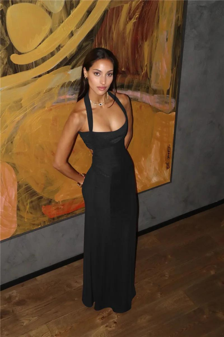ANTOINETTE MAXI DRESS - RED WINE - Black - M