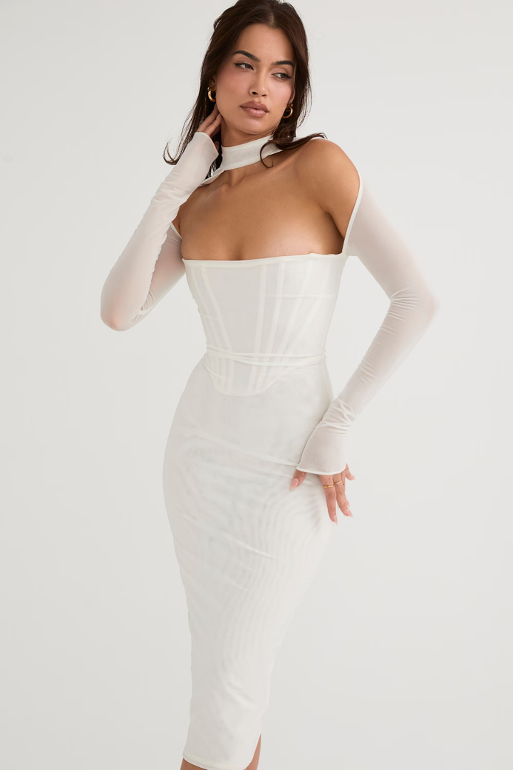 VALERIA LONG SLEEVE DRESS - Black - M
