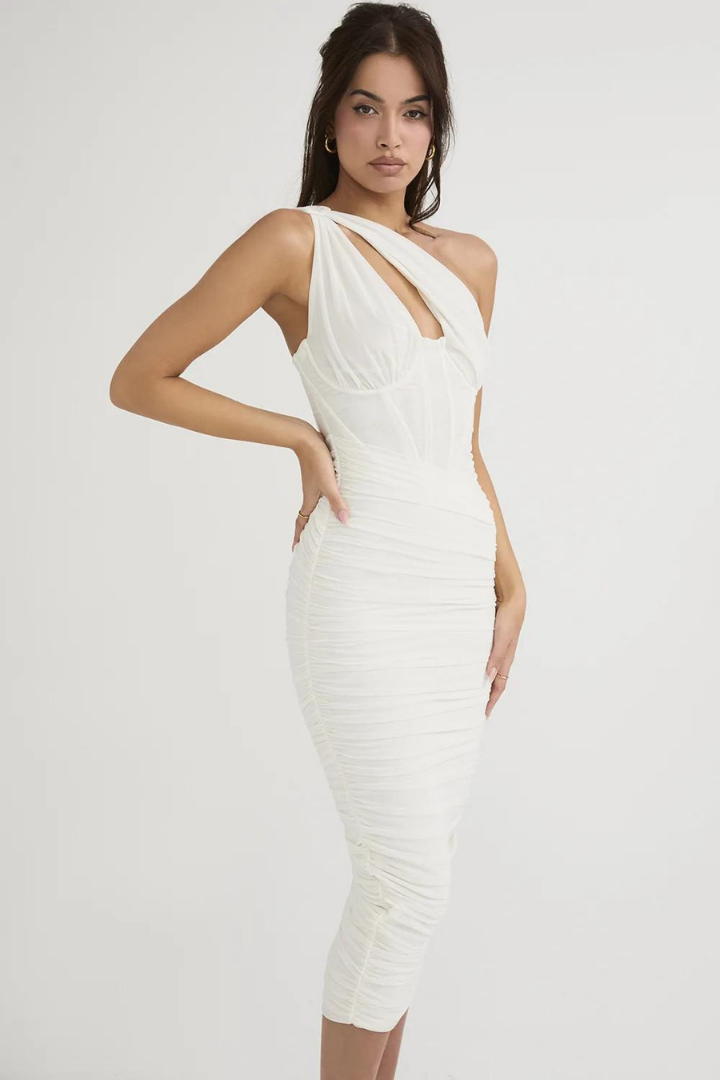 ADELE MIDI DRESS - BLACK - Black - S 