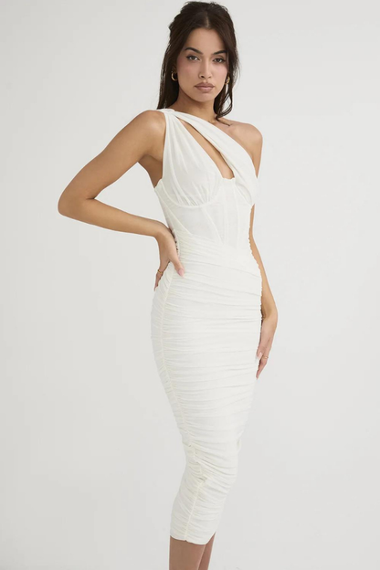 ADELE MIDI DRESS - BLACK - Black - S 