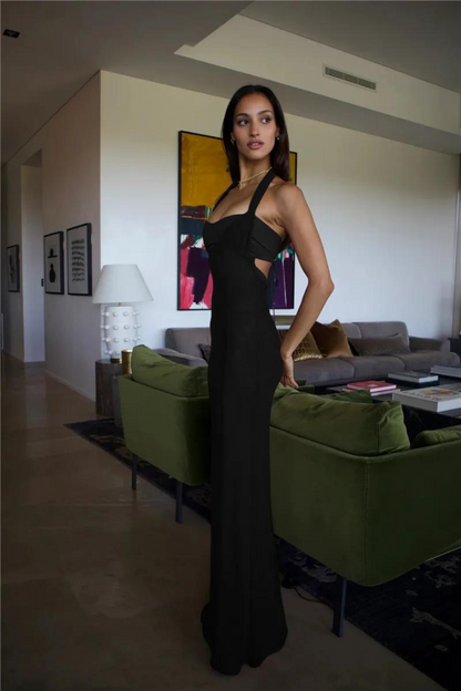 ANTOINETTE MAXI DRESS - RED WINE - Black - M