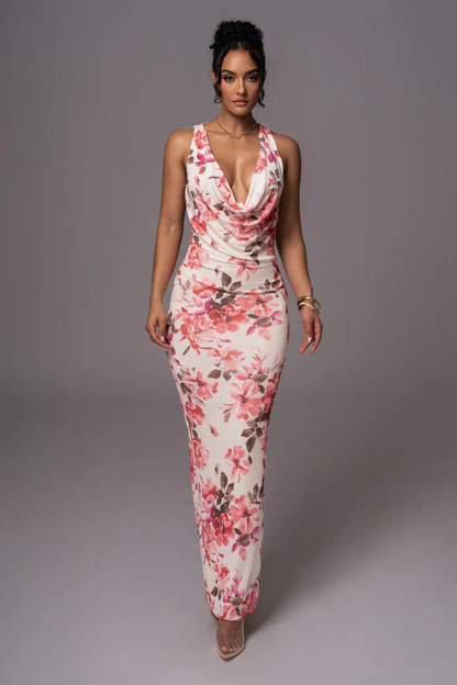 NORA SLEEVELESS MAXI DRESS - PINK FLORAL * change the supplier *