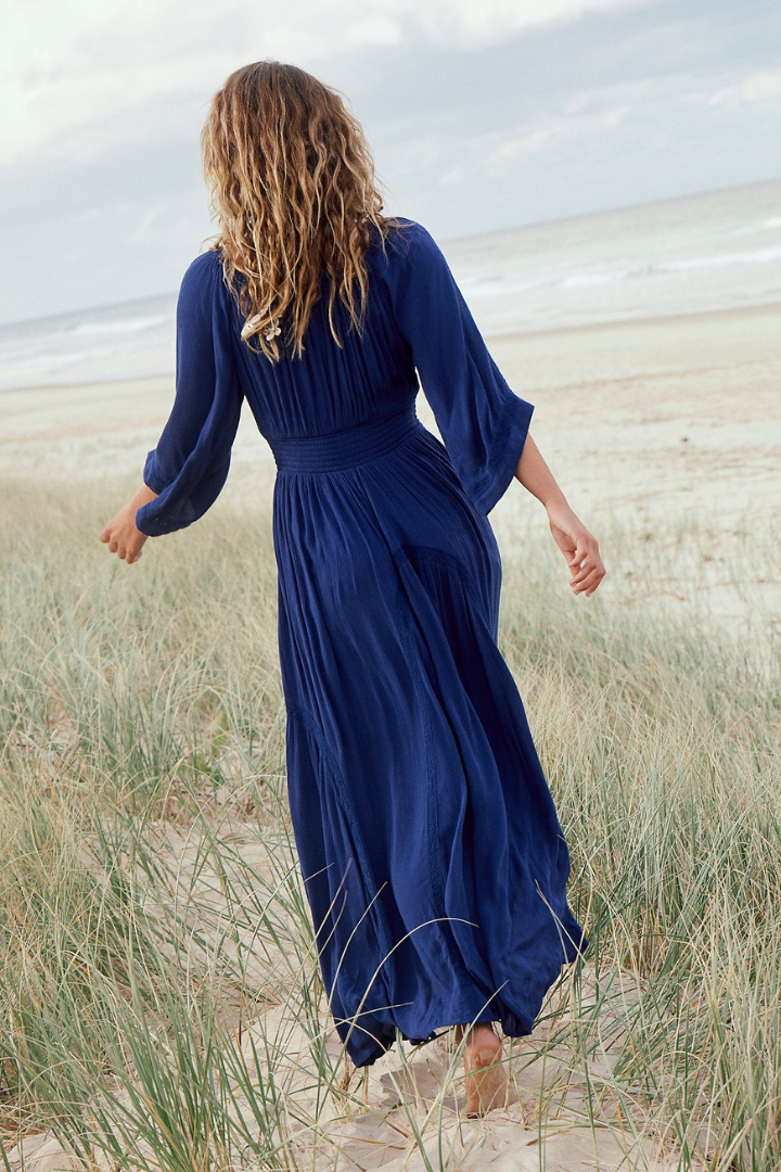 BRIGETTE CHIFFON MAXI DRESS - WHITE*