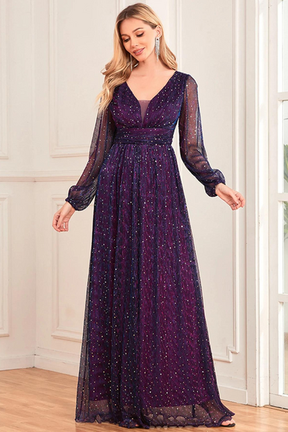AKRISNA SEQUIN MAXI DRESS - PURPLE